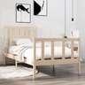 Vidaxl cadre de lit bois massif 75x190 cm petit simple