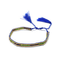 Fin bracelet perles miyuki bleu nuit