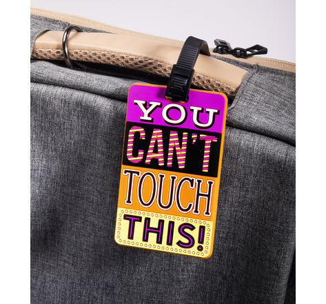 Étiquette pour bagage - You can't - violet