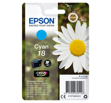 EPSON 1-PACK CYAN 18 CLARIA HOME INK 18 cartouche dencre cyan capacite standard 3.3ml 180 pages 1-pack RF-AM blister