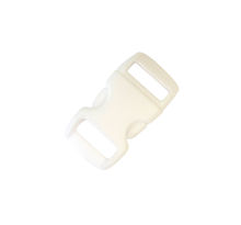 Fermoirs clips plastique (idéal Créacord) 3 x 1,5cm Blanc x10