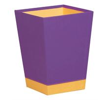 Rhodiarama Corbeille à Papier Simili Cuir 27x27x32 cm Violet Orange RHODIA