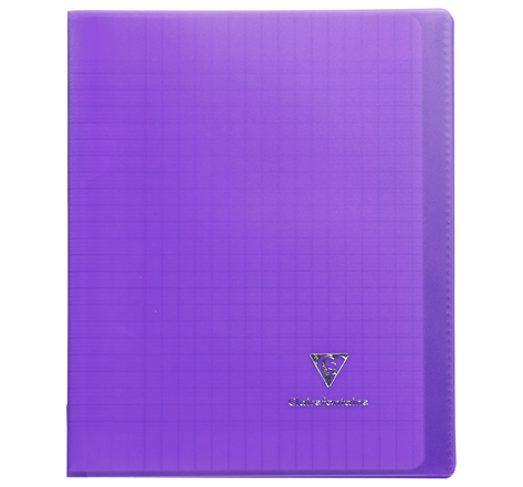 Cahier Protège-cahier Koverbook Piqué Polypro 17x22cm 96p séyès Violet Transpa... CLAIREFONTAINE