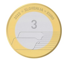 Pièce de monnaie 3 euro Slovénie 2023 – Journée du sport slovène