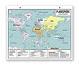 Carte murale du monde - Planisphère - H 68,5 x L 84 cm