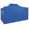 vidaXL Tente pliable avec 4 parois latérales 3 x 4 5 m Bleu