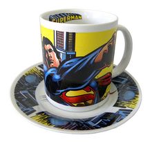 Coffret Mug et Assiette Superman Jaune