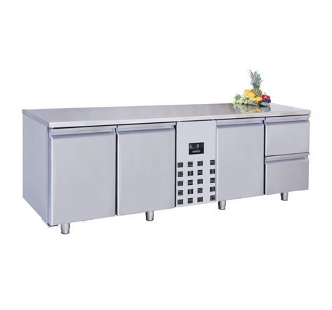 Table réfrigérée positive avec tiroirs à droite série 700 - 1 à 3 portes - combisteel - r290 - rvs aisi 20122270x700632pleine 2270x
