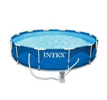 INTEX Kit piscine tubulaire ronde Métal Frame - Ø 3,65 x 0,76 m