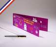 Carte double Cha Cha Cha créée et imprimée en France sur papier certifié PEFC - Happy birthday