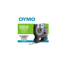 Dymo rhino - étiquettes industrielles, forte adhésion en polyester, 9mm x 5.5m, noir sur transparent