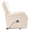 Vidaxl fauteuil inclinable de massage crème tissu