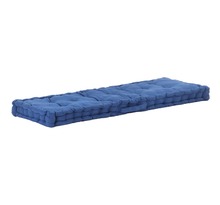 Vidaxl coussin de plancher de palette coton 120x40x7 cm bleu clair