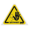 Marquage au sol autocollant distance sanitaire de sécurité "respectez 2 m de distance" pour surfaces lisses (colis de 4)