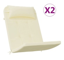 vidaXL Coussins de chaise adirondack lot de 2 crème tissu oxford