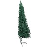 vidaXL Demi-arbre de Noël artificiel pré-éclairé et boules vert 240 cm
