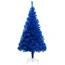 vidaXL Arbre de Noël artificiel pré-éclairé et boules bleu 150 cm PVC