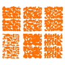 Loisirs Créatifs Enfants - 6 Planches Gommettes Basiques - Multiformes Orange