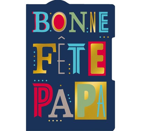Carte Fête Des Pères Typographique - Draeger paris