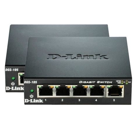 D-LINK - DGS105 Pack de 2 switchs de 5 ports Gigabit-
