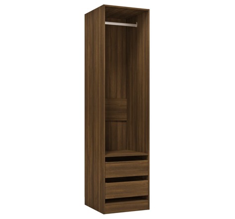 Vidaxl armoire avec tiroirs chêne marron 50x50x200cm bois d'ingénierie