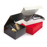 Boîte cadeau pelliculée noir avec fermeture aimantée 37,5 x 26,5 x 6,5 cm (colis de 10)