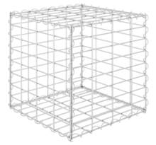Vidaxl lit surélevé cube à gabion fil d'acier 40x40x40 cm