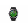 Garmin - Montre GPS de randonnée fenix 5 Plus, Silver noire avec bracelet noir