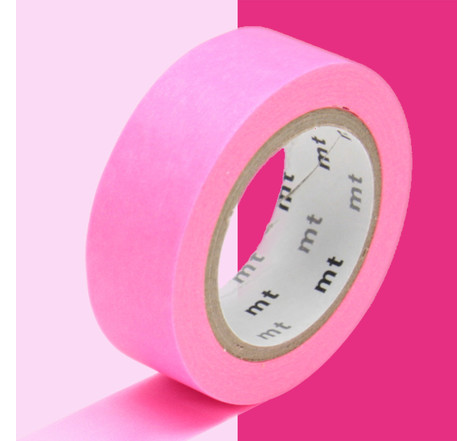 Masking tape mt 1 5 cm uni rose fluo
