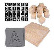 Cubes en bois alphabet à faire soi-même - 6 cm