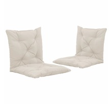 Vidaxl coussins de chaise pivotante 2 pcs crème 50 cm tissu