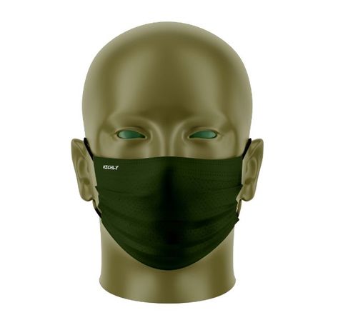 Masque Bandeau - Mono-Couche - Vert - Masque tissu lavable 50 fois