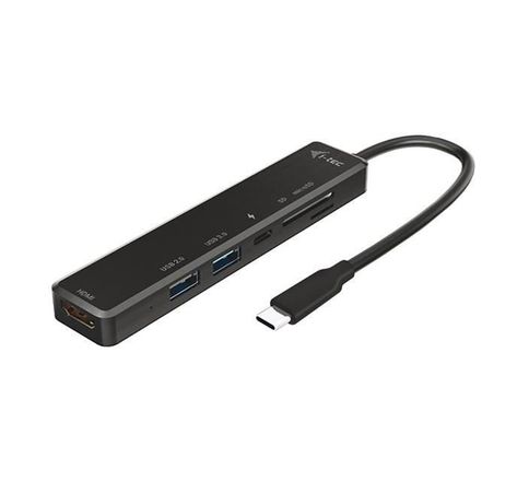 Station d'accueil de voyage USB-C - I-TEC - HDMI 4K, 2x ports USB, 1x port SD/microSD, 1x usb-c Power Delivery 60W