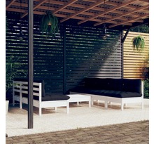 vidaXL Salon de jardin 8 pcs avec coussins anthracite Bois de pin