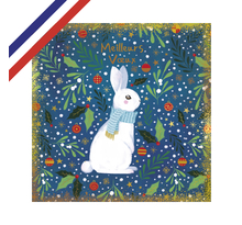 Carte simple Meilleurs vœux lapin d'Alice
