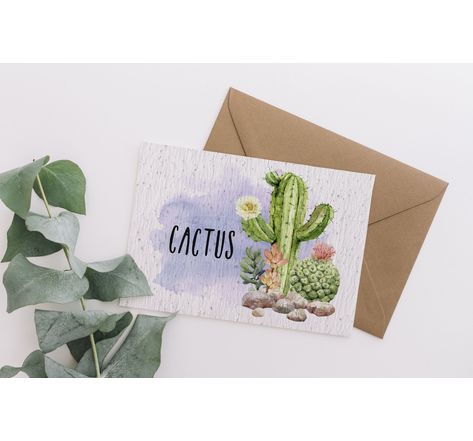 Carte à planter cactus