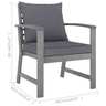 Vidaxl chaises de jardin 2 pcs avec coussins gris foncé bois d'acacia
