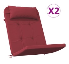 vidaXL Coussins de chaise adirondack lot de 2 rouge bordeaux