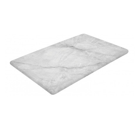 Plateau rectangulaire mélaminé imitation marbre avec pieds en silicone 300x200x14 mm - l2g - mélamine300