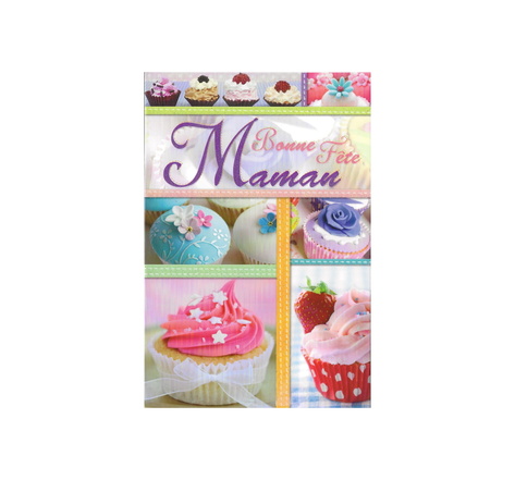 Carte De Voeux - Bonne Fête Maman - Modèle : Cupcake I