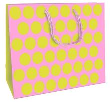 Un sac shopping 35x10x27 5cm  pois xl rose/jaune clairefontaine