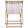 vidaXL Chaise pliable de plage Tissu et cadre en bois Multicolore