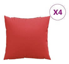 vidaXL Coussins décoratifs 4 Pièces rouge 40x40 cm tissu