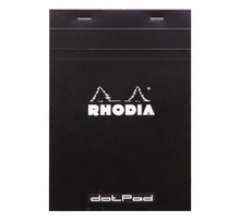 dotPad BLACK N°16 14,8x21cm 80F agrafées 80g | matrice points 5mm RHODIA