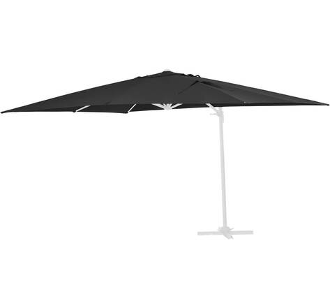 Toile pour parasol jardin déporté "sun 3" - 3 x 3 m - noir