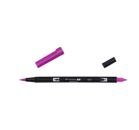 Feutre à dessin Double Pointe ABT Dual Brush Pen 665 violet TOMBOW