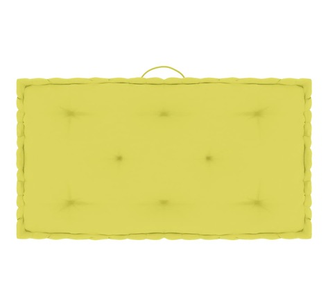 vidaXL Coussin de plancher de palette Vert pomme 73x40x7 cm Coton