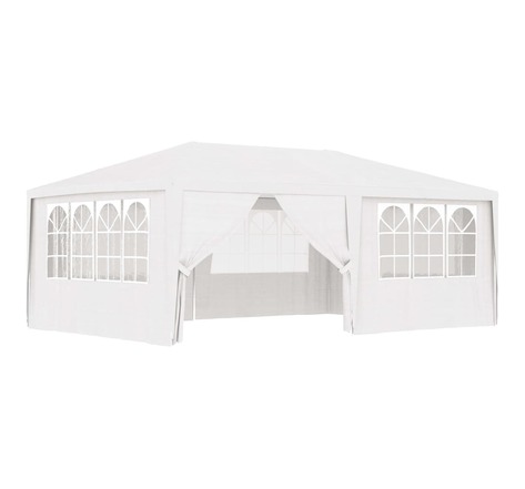 vidaXL Tente de réception et parois latérales 4x6 m Blanc 90 g/m²