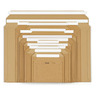 Pochette carton micro-cannelé rigide brune à fermeture adhésive raja 53x43 cm (lot de 100)