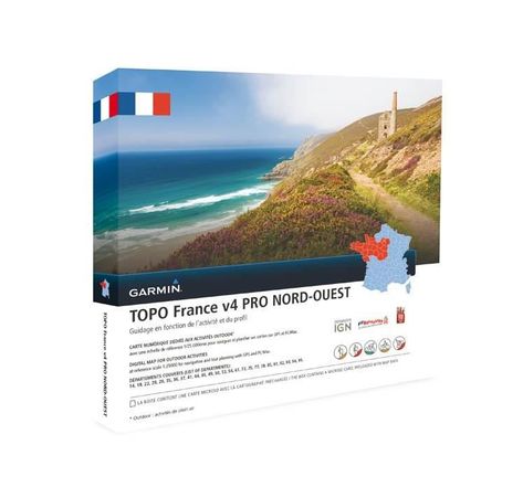 GARMIN Carte Topo France V5 Nord-Ouest Pro